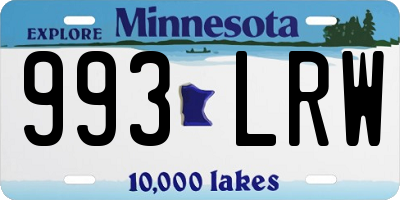 MN license plate 993LRW