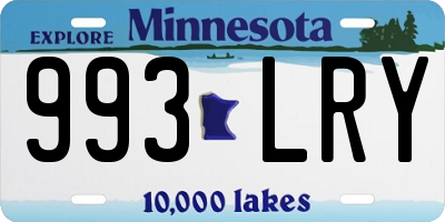 MN license plate 993LRY