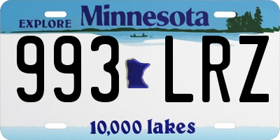 MN license plate 993LRZ