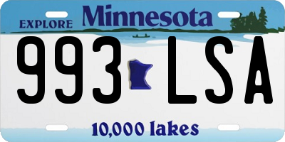 MN license plate 993LSA