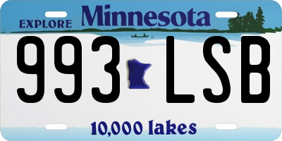 MN license plate 993LSB