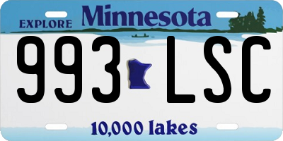 MN license plate 993LSC