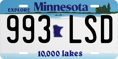 MN license plate 993LSD