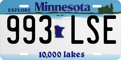 MN license plate 993LSE