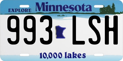 MN license plate 993LSH