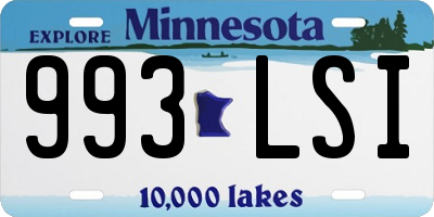 MN license plate 993LSI