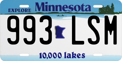 MN license plate 993LSM