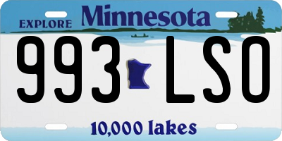 MN license plate 993LSO