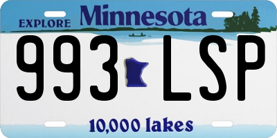 MN license plate 993LSP