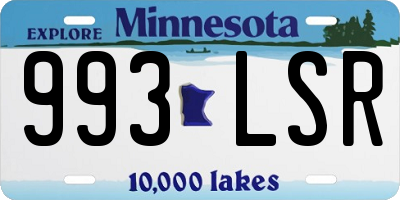 MN license plate 993LSR