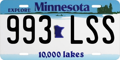 MN license plate 993LSS