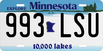 MN license plate 993LSU