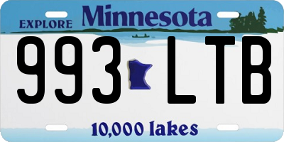 MN license plate 993LTB