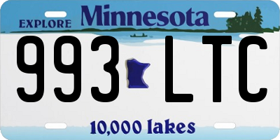 MN license plate 993LTC
