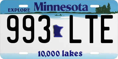 MN license plate 993LTE