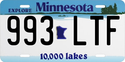 MN license plate 993LTF