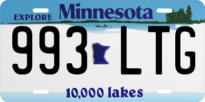 MN license plate 993LTG