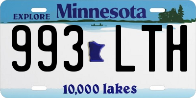 MN license plate 993LTH