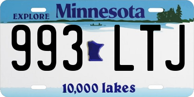 MN license plate 993LTJ