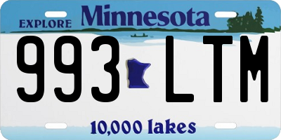 MN license plate 993LTM