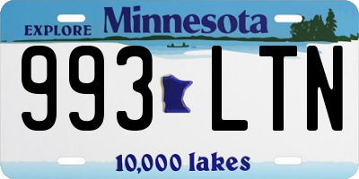 MN license plate 993LTN