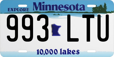 MN license plate 993LTU