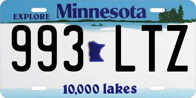 MN license plate 993LTZ