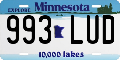 MN license plate 993LUD
