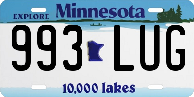 MN license plate 993LUG