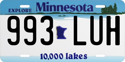 MN license plate 993LUH