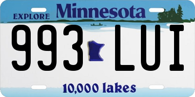MN license plate 993LUI