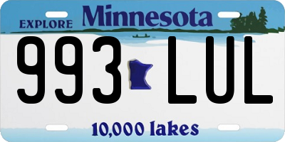 MN license plate 993LUL