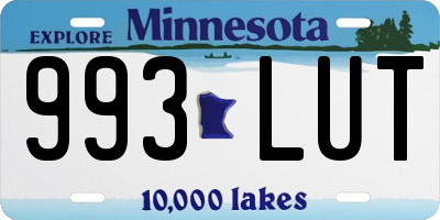 MN license plate 993LUT