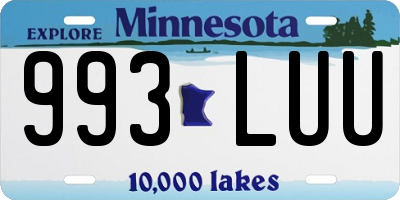 MN license plate 993LUU