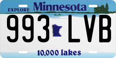 MN license plate 993LVB