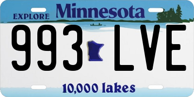 MN license plate 993LVE