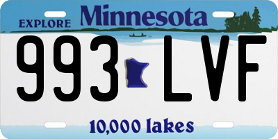 MN license plate 993LVF