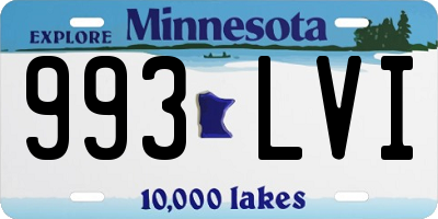 MN license plate 993LVI