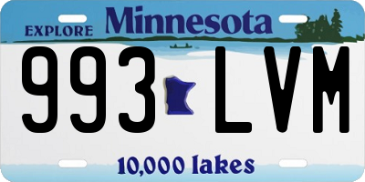 MN license plate 993LVM