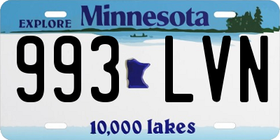 MN license plate 993LVN