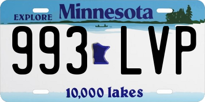 MN license plate 993LVP