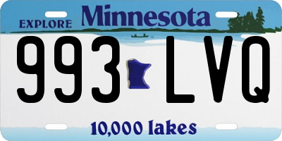MN license plate 993LVQ