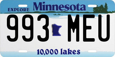 MN license plate 993MEU