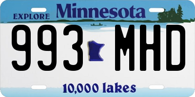 MN license plate 993MHD