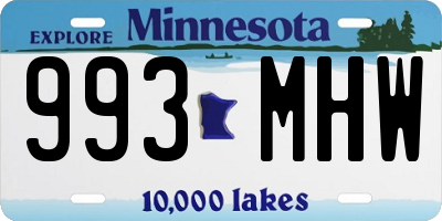 MN license plate 993MHW