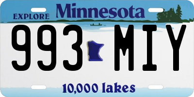 MN license plate 993MIY