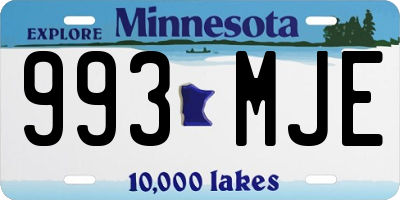 MN license plate 993MJE
