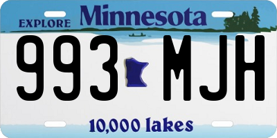 MN license plate 993MJH