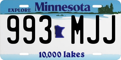 MN license plate 993MJJ