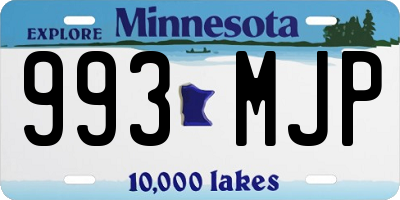 MN license plate 993MJP